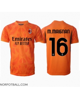Billige Fotballdrakt AC Milan Mike Maignan #16 Keeper Replika Bortedrakt 2024-25 Kortermet